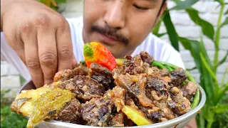 Nagas favorite dish smoked pork with fermented soyabean (axone) || check out the recipe.