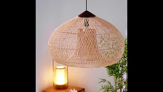 High Quality Rattan Pendant Light, Vintage Rattan Lampshade