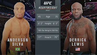 Anderson Silva Vs. Derrick Lewis : UFC 4 Gameplay (Legendary Difficulty) (AI Vs AI) (PS5)