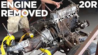 Toyota 20R Engine Removal - 1980 Long Bed Pickup