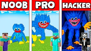 HUGGY WUGGY POPPY PLAYTIME HOUSE BUILD CHALLENGE - NOOB vs PRO vs HACKER  Minecraft Battle Animation