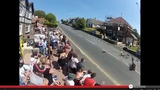 Bray Hill TT Crash - Actual incident - New Footage from TT2013 - Two angles