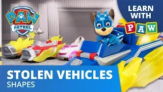 PAW Patrol Learn Shapes & Numbers | Saving the Stolen Vehicles! | Learn with PAW Patrol