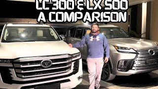 2023 Land Cruiser LC300 VS 2023 Lexus Lx500 Comparison. #4x4 #toyota #lexus #landcruiser