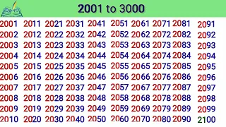 2001 to 3000 numbers /