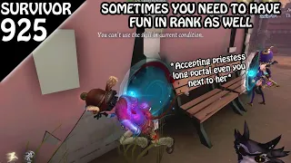 Sometimes you also need to have fun in rank - Survivor Rank #925 (Identity v)