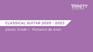 Classical Guitar Showcase: Grade 1 – Romance de amor