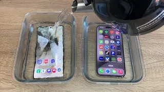 iPhone 15 Pro Max vs Samsung S24 Ultra HOT WATER TEST! 🔥💧WTF!