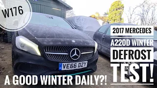 2017 Mercedes A220d Cold Start + Defrost *WINTER TEST*