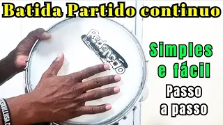 BATIDA DE PARTIDO CONTINUO NO PANDEIRO passo a passo simples e fácil