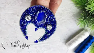 How to make a brooch from beads "Lunnitsa" (master class)