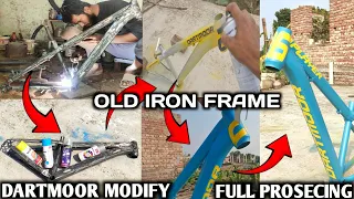 how to dart old iron cycle frame and paint as dartmoor 26 player || #cycle #paint #custom #build