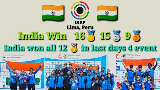 ISSF JUNIOR WORLD CHAMPIONSHIP. India finish at Top in 🏅 tally. India won 16 gold & TOTAL 40 MEDAL.