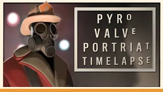 [SFM Full Poster/Paintover Timelapse] Pyro Valve Portrait