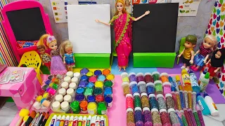 Painting competition ல சாரா செய்த வேலை😣 ஜெயித்தது யார்/Barbie show tamil