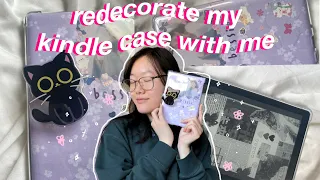 decorate my kindle case with me!! purple theme, aesthetic, stickers etc ✨💜🦄
