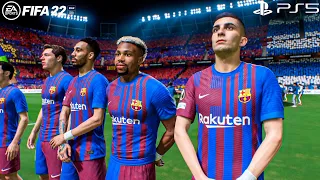 FIFA 22 PS5 | Barcelona Vs Napoli Ft. Aubameyang, Traore, Torres, | UEFA Europa League | Gameplay