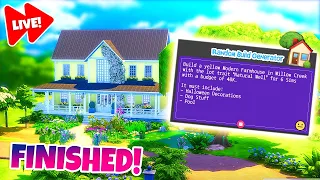 We FINISHED! And I want to live here 🥺 - The Sims 4 RANDOM BUILD CHALLENGE!