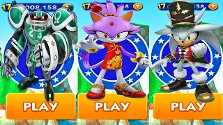 Sonic Dash - Linebacker Omega vs Lunar Blaze vs Nutcracker Silver - All 50 Characters Unlocked