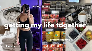 GETTING MY LIFE TOGETHER 🧺 cleaning, grocery shopping, working out & healthy habits!