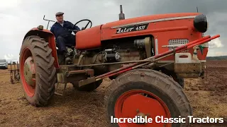 1970 Zetor 4511 3.1 Litre 4-cyl Diesel Tractor (53HP) With Ransomes Plough - High Cut Ploughing