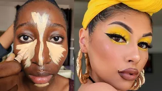 BOMB 🔥😳😱👆 VIRAL🔥 MAKEUP AND GELE TRANSFORMATION💄SHE GOT TRANSFORMED 😳 | MAKEUP TUTORIALS