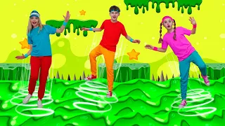 The Floor is Lava! | Kids Dance Song | Nick and Poli