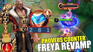 GOODBYE FREYA REVAMP | PHOVEUS BEST BUILD - TOP GLOBAL PHOVEUS GAMEPLAY - PHOVEUS MOBILE LEGENDS