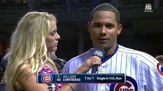 STL@CHC: Contreras on the Cubs' extra-inning win