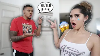 CALLING MY GIRLFRIEND THE "B" WORD TO SEE HER REACTION!! **EMOTIONAL**