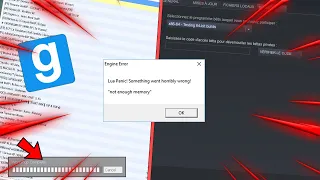 How to FIX Garry's mod LUA ERROR NOT ENOUGH MEMORY 2020 64 bits PC