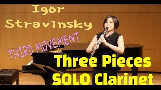 Stravinsky Three Pieces for Solo Clarinet 3rd movement