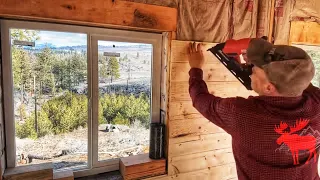 Installing Pine Tongue & Groove in the Off Grid Mountain Cabin.