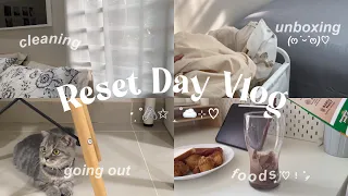 reset day vlog 🧺🛒🧸 cleaning, unboxing, k-drama, going out 🖇️⚘.ᰔᩚ