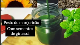 Pesto de manjericão - Com sementes de girassol 🌻