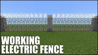 How To Build a WORKING Electric Fence in Minecraft Bedrock! (No Command blocks/Mods/Redstone)