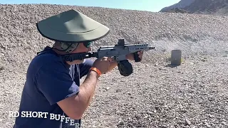 Rifle Dynamics short buffer vs PSA AK-V buffer slow motion study.