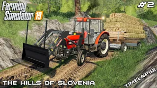 Baling small bales & selling grain | The Hills Of Slovenia | Farming Simulator 2019 | Episode 2