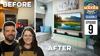 We turned our ugly nook into a BEAUTIFUL private media room, with Alexa Home Theater and GoVee!