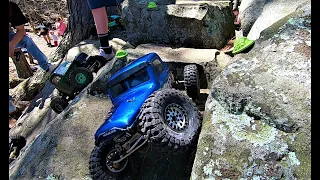 RC Rock Crawler Competition practice at State park / Injora Rubicon & Cherokee TRX4 Budget Builds