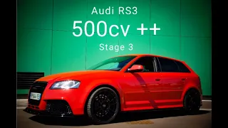 Audi RS3 stage 3 / 500+ éthanol : le 5 cylindres de feu