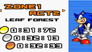 Sonic Advance 2 Leaf Forest Act 2 Speedrun 31.72 (Sonic)