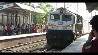 Yesvantpur - Jaipur Suvidha Express accelerates through Kamshet | feat. Track Sounds.