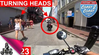 Riding through Bourbon Street in New Orleans!