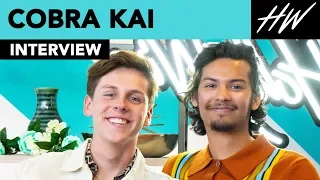 "Cobra Kai" Jacob Bertrand & Xolo Maridueña Reveal Why Peyton List Made Them Nervous! | Hollywire