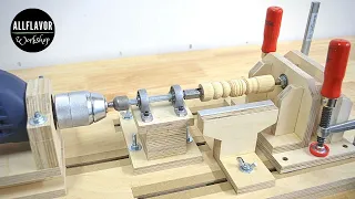 DIY Wood Lathe | How To Make a Drill Lathe