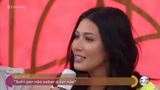 Encontro com Fátima Bernardes 09/01/2019 - Simaria diz que acabou doente por não dizer não a Globo