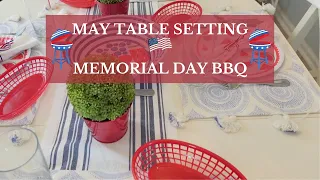 MEMORIAL DAY BBQ TABLE SETTING  II  Meaning of Memorial Day; Kick-off to summer!