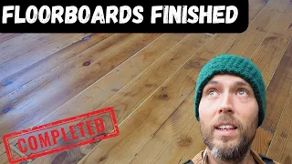 Finishing floorboards with Osmo Oil Honey | Up cycled window sills