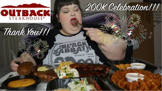200k Subscriber Celebration with Outback Steakhouse Mukbang Steak & Ribs
